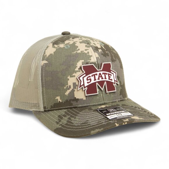 Mississippi State Bulldogs 3D Snapback Trucker Hat- Military Digital Camo - Picture 1 of 3